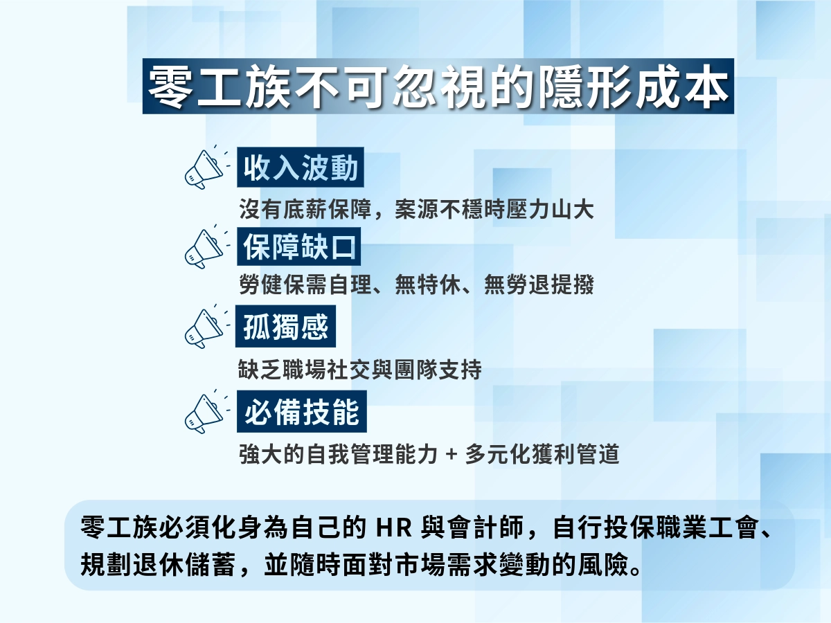 零工族不可忽視的隱藏成本