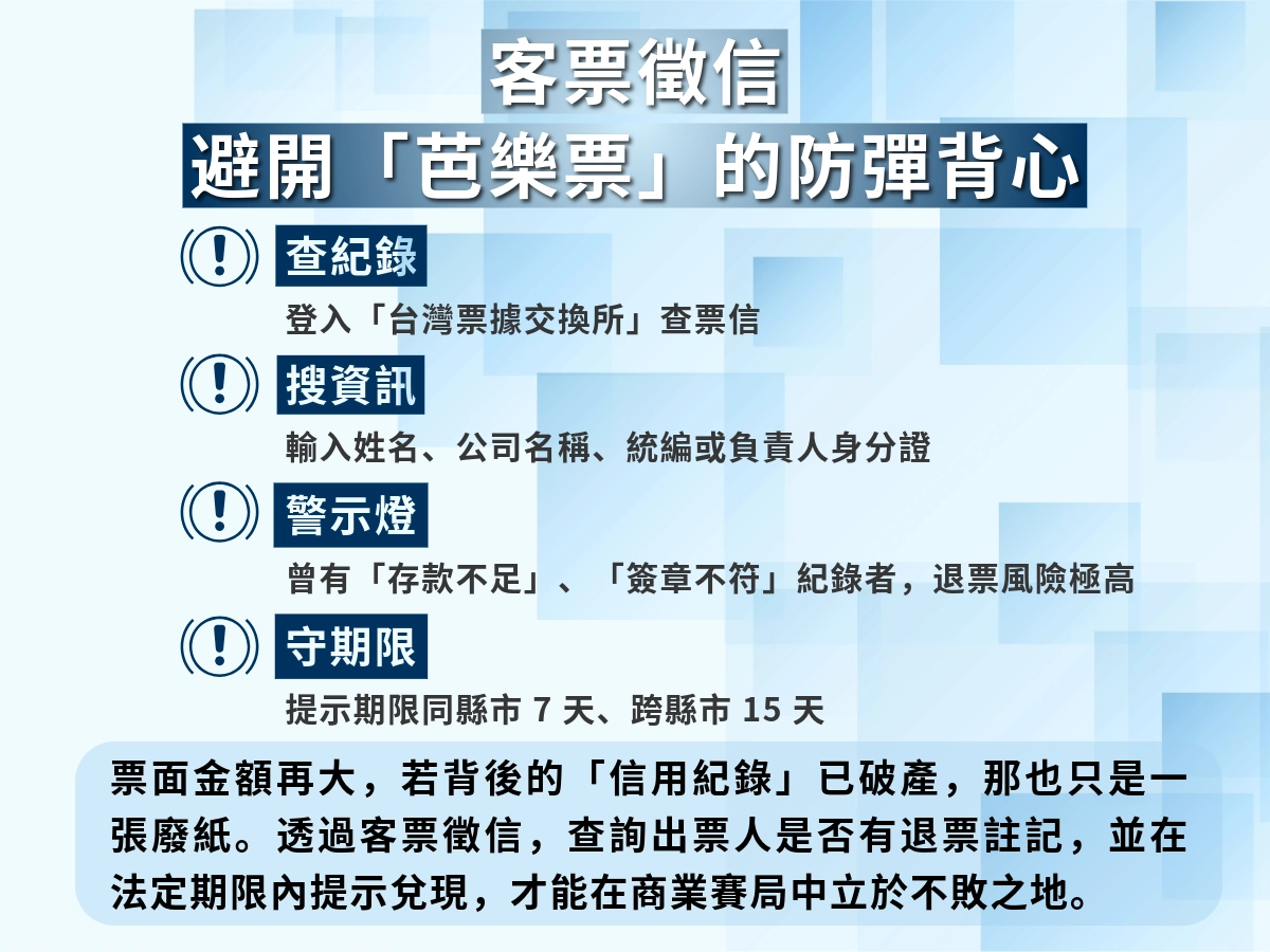 客票徵信的重要性