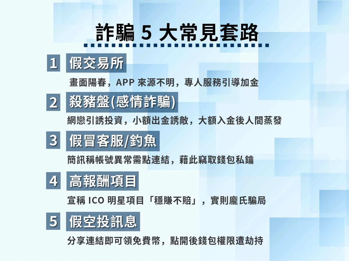 虛擬貨必詐騙5大套路