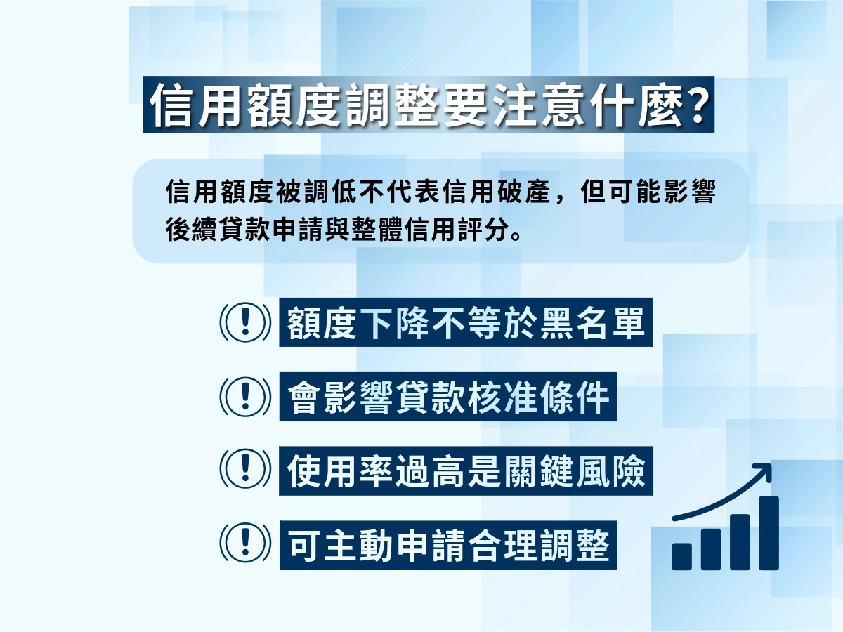 信用額度調整要注意什麼？