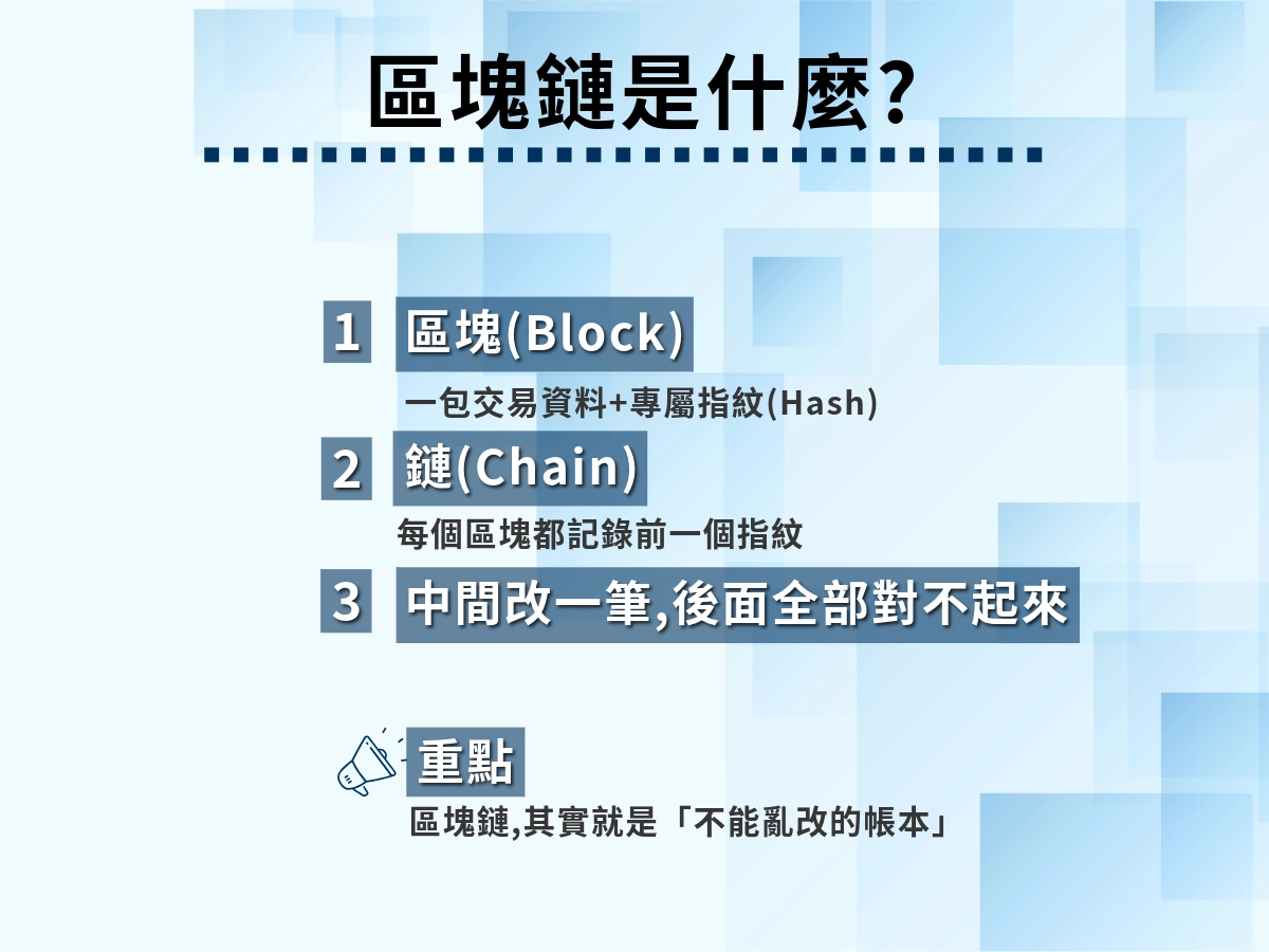 區塊鏈是什麽？
