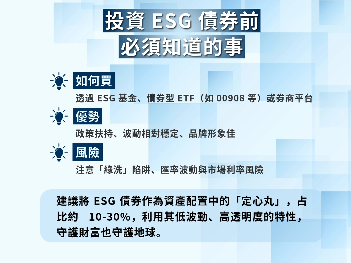 投資ESG債券前必須知道事