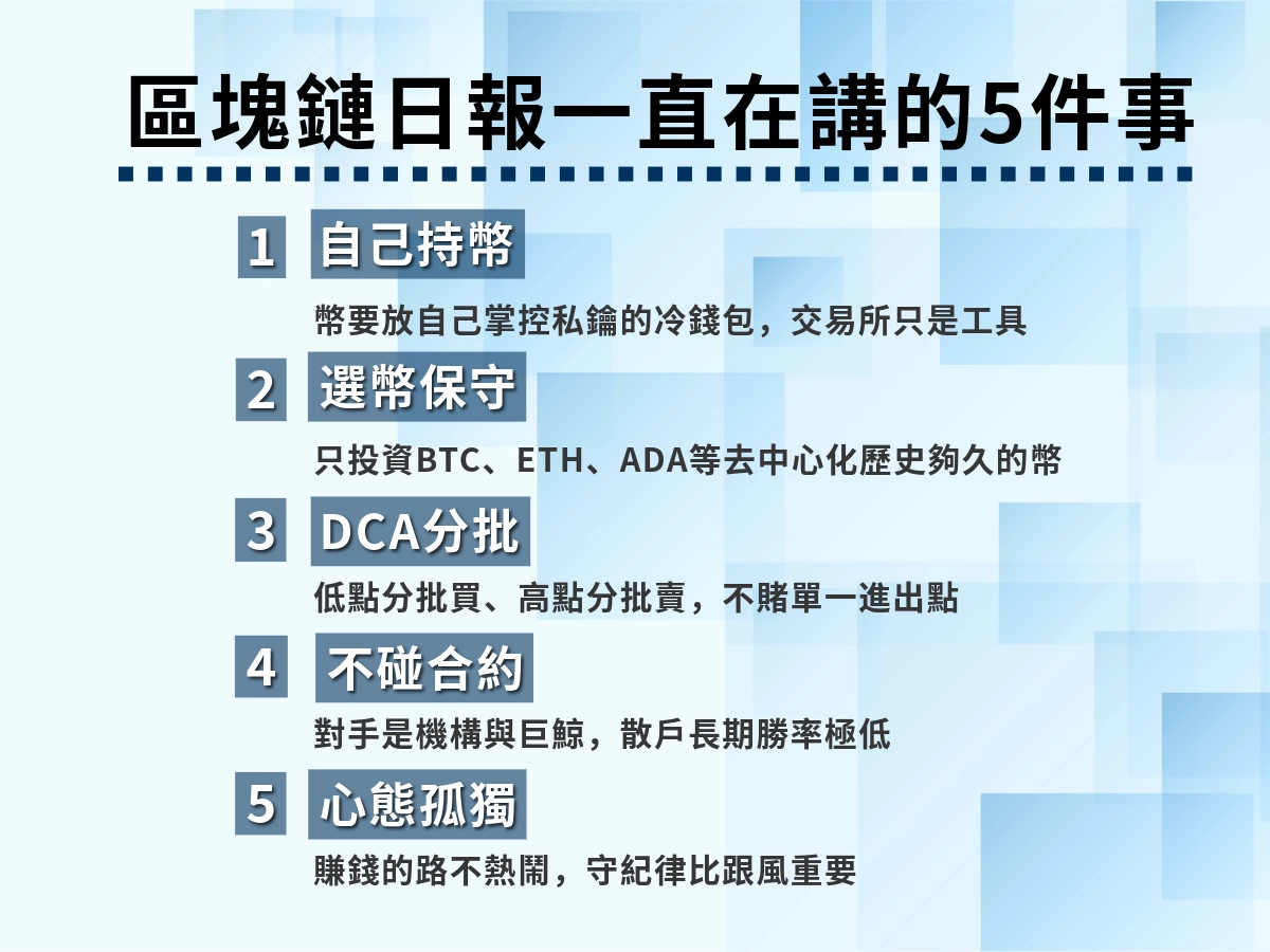 五大核心投資觀念Derek一直重複講