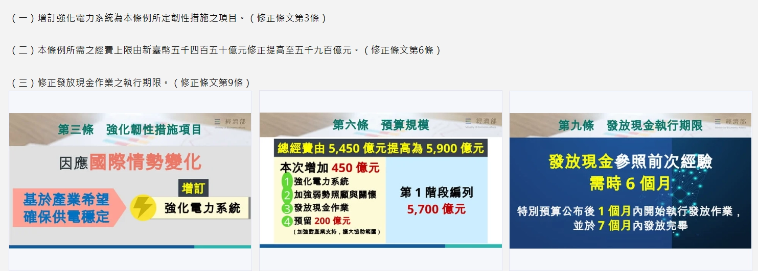 99財經網|因應國際情勢99財經網|行政院>強化經濟社會及民生國安韌性特別條例