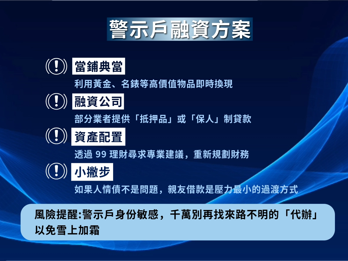 警示戶融資方案
