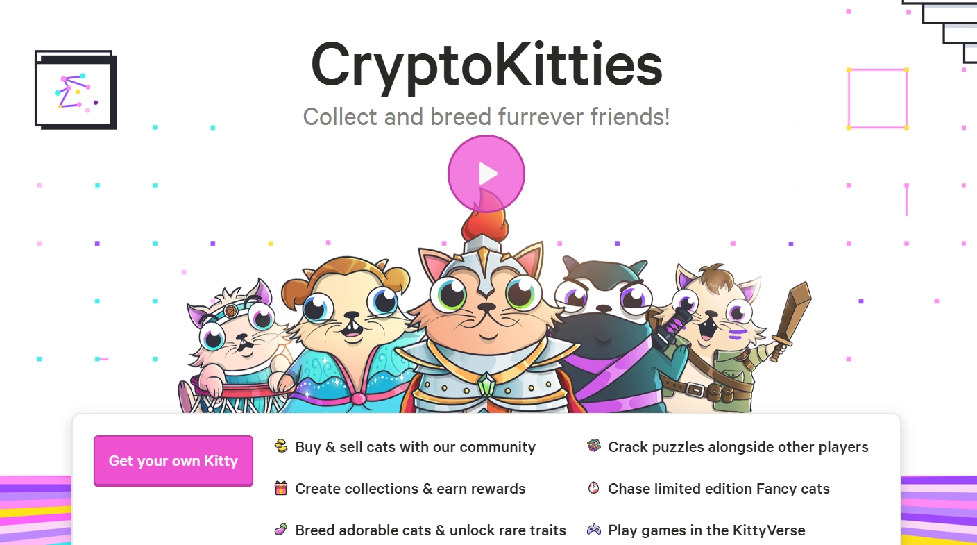 nft 項目：CryptoKitties