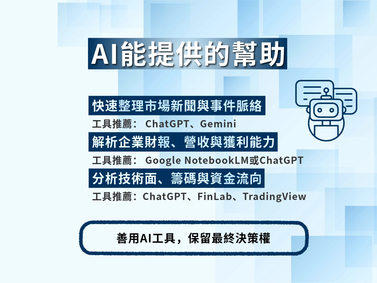 台股大跌AI能提供的幫助