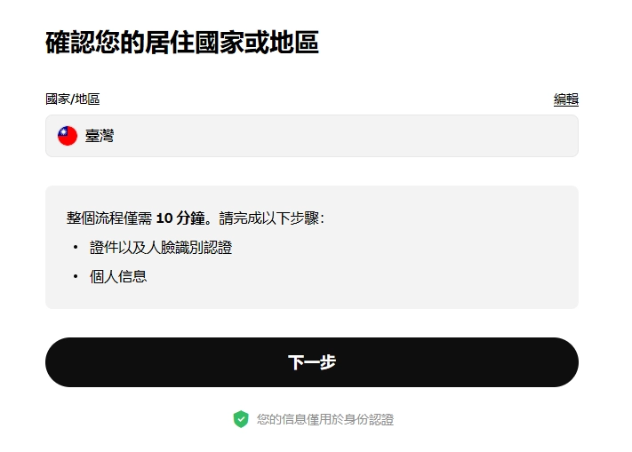 OKX交易所身分驗證資料示意圖