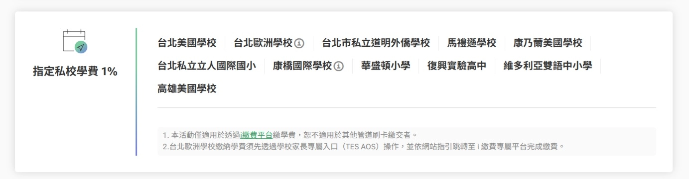 國泰 指定私校 刷信用卡現金回饋