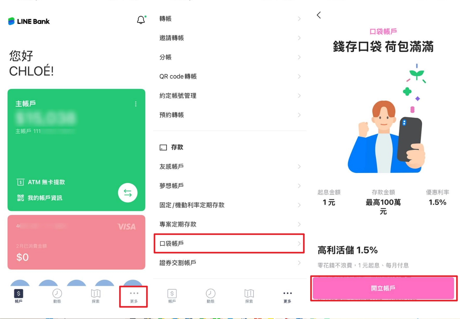 LINE Bank 口袋帳戶教學